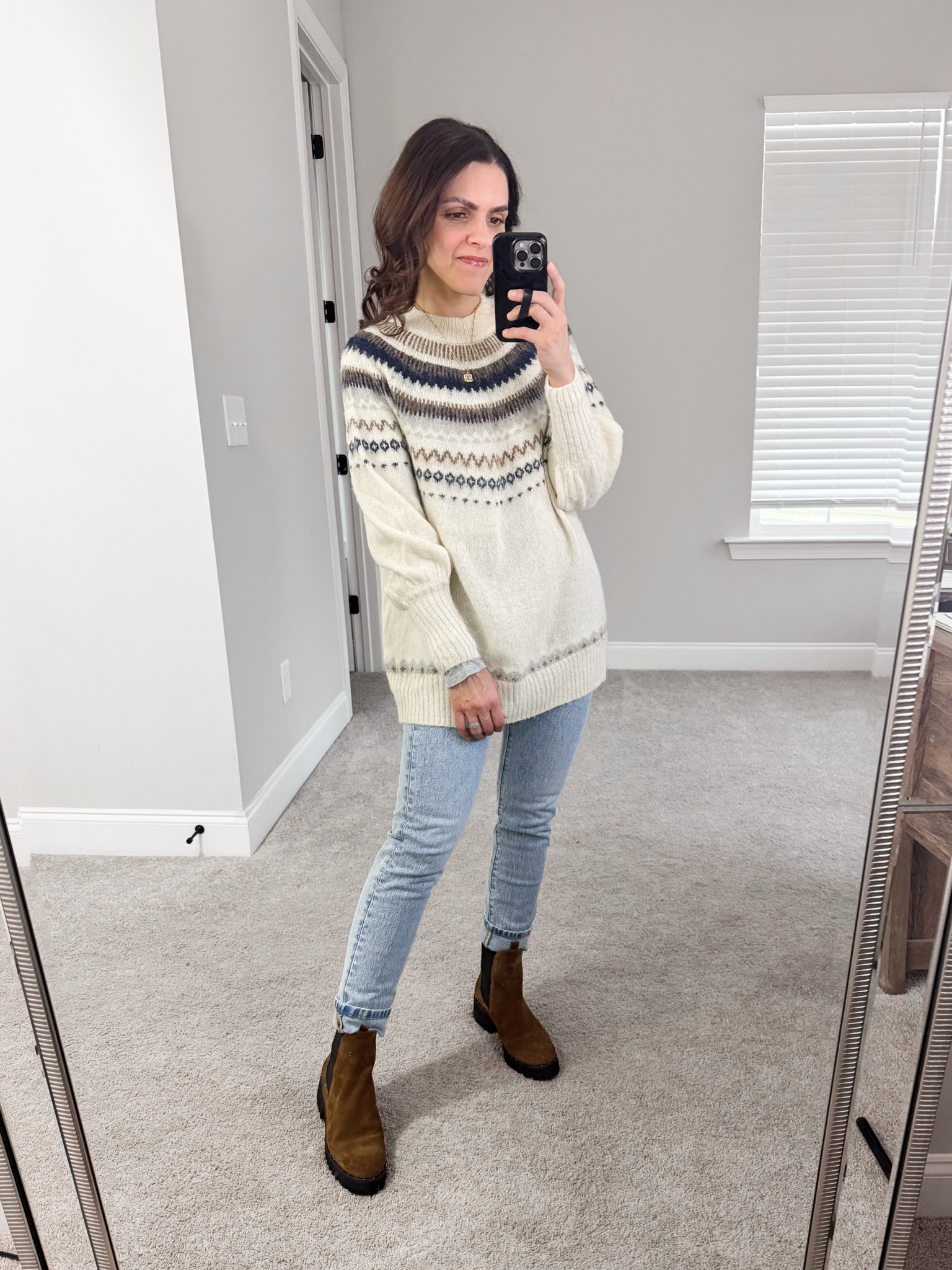 Winter outfit inspo

Fair isle sweater - linked similar
Levis 501 skinny jeans - tts
Freda Salvador boot - tts

#LTKStyleTip
