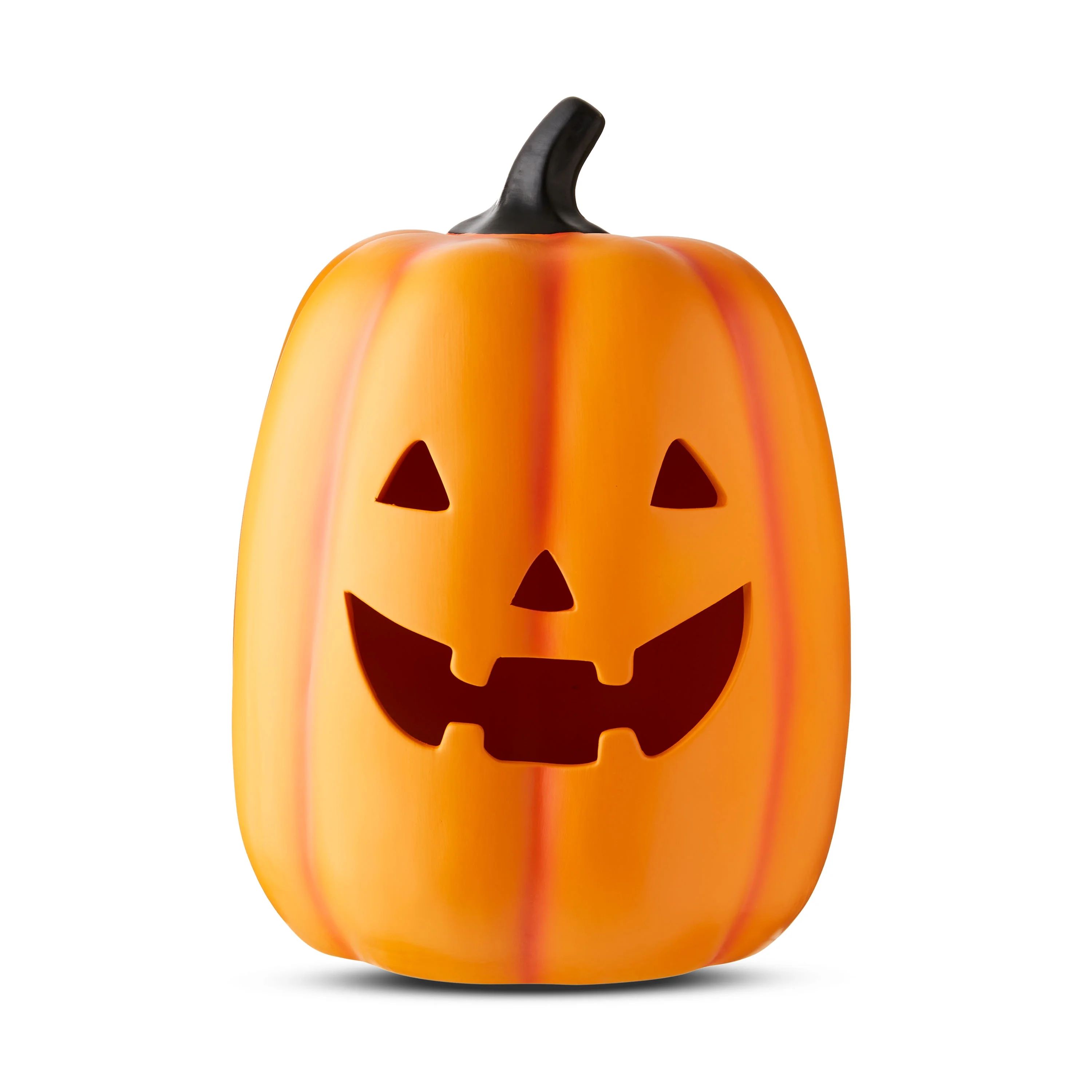 Halloween Tall Orange Ceramic Clay Jack-o'-Lantern Outdoor Decoration, 13.4 in, by Way to Celebra... | Walmart (US)