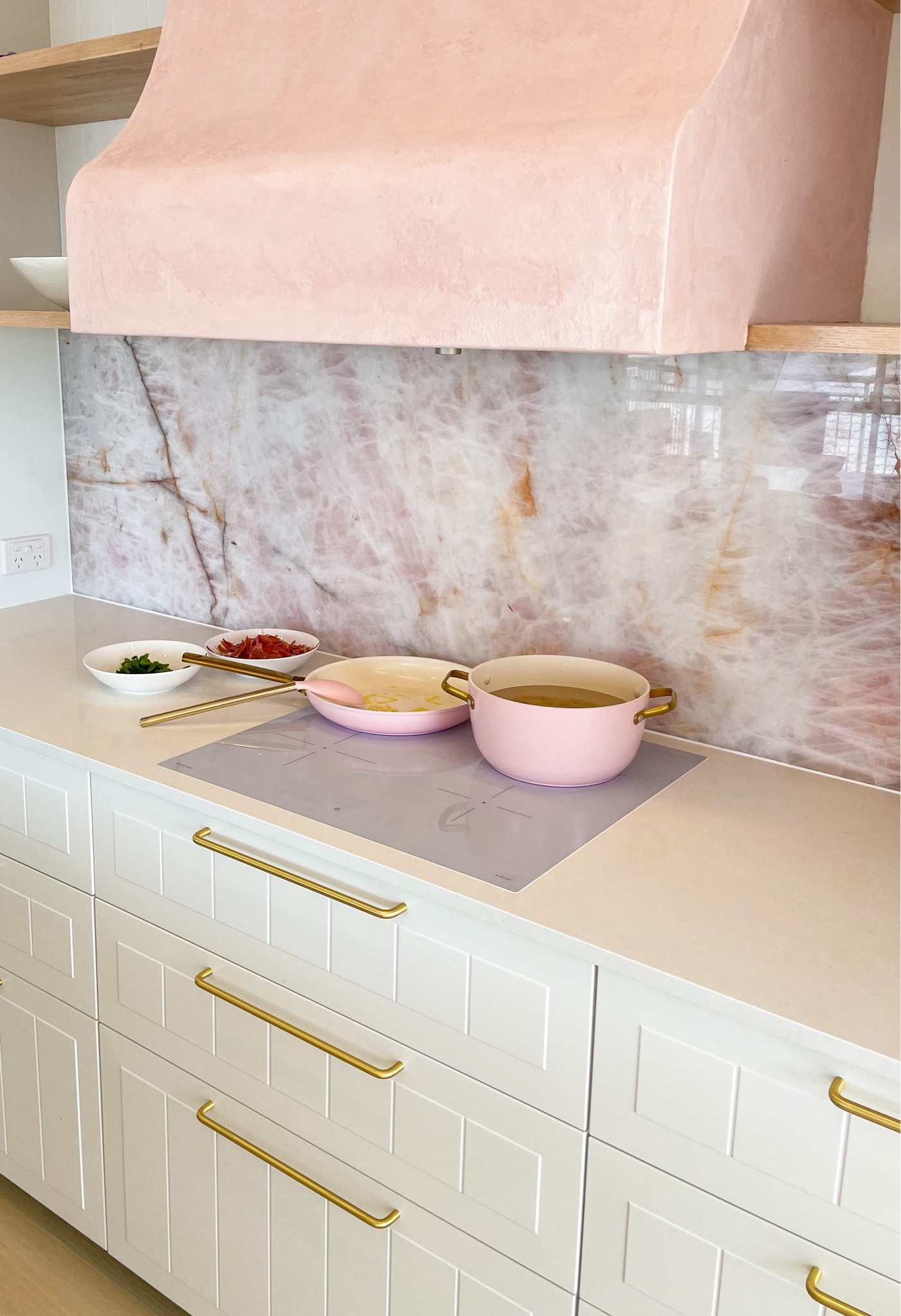 Cooking with my pink & gold cookware in my pink kitchen with rose quartz splash back 💕💕💕

#LTKGiftGuide #LTKhome #LTKstyletip