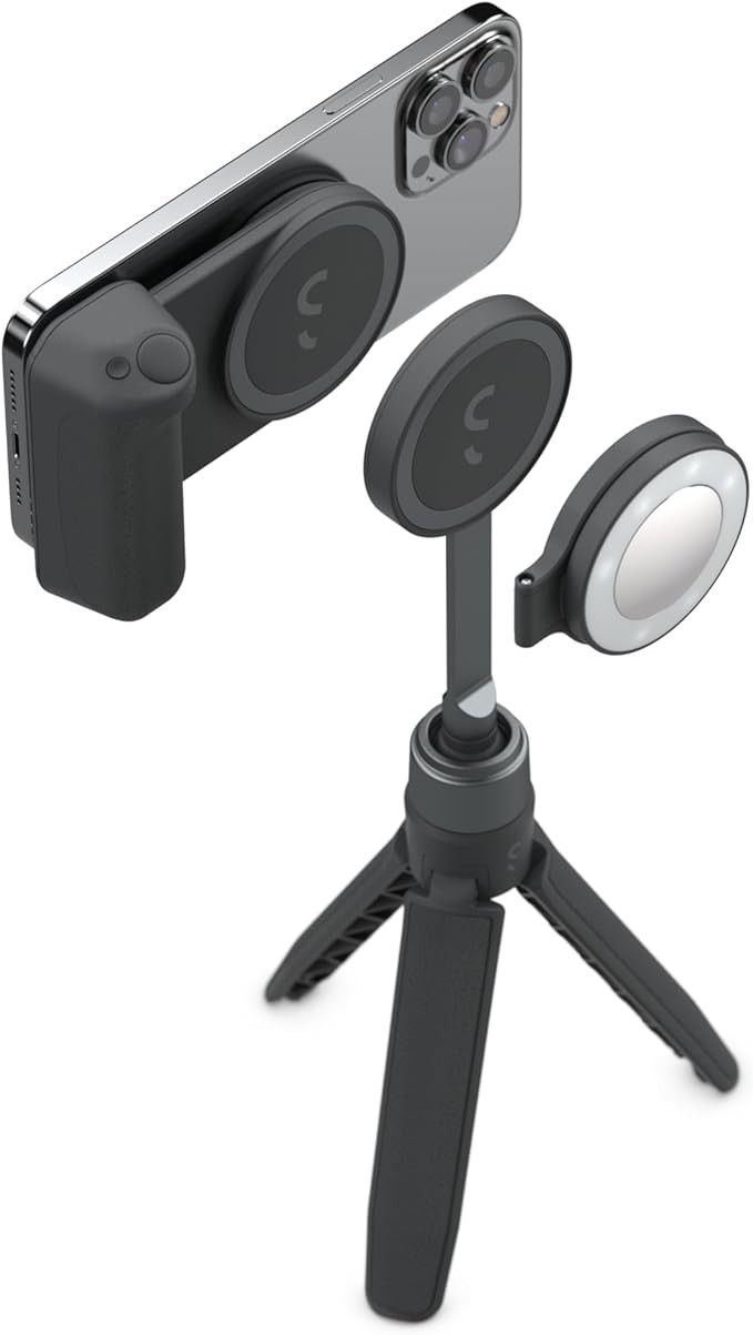 ShiftCam SnapGrip Creator Kit - Includes SnapGrip, SnapLight, SnapPod and Carry Pouch - Magnetic ... | Amazon (US)