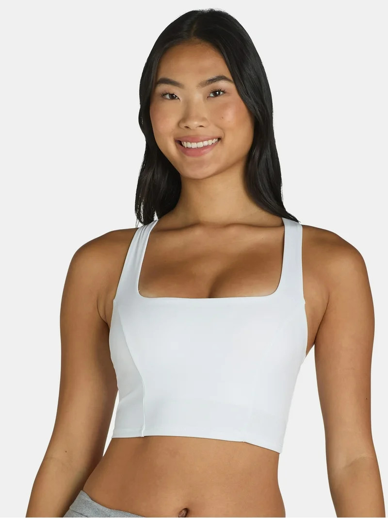 Avia Women's Medium Support Square Neck Sports Bra, Sizes S-XXXL | Walmart (US)