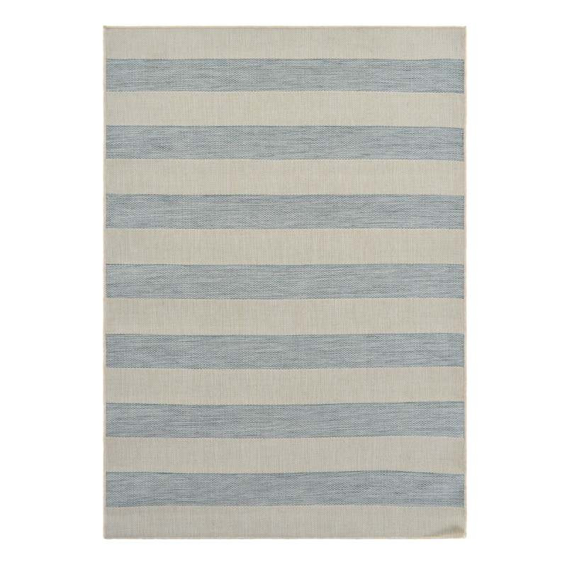 (E547) Aqua Cabana Striped Outdoor Area Rug, 8x10 | At Home