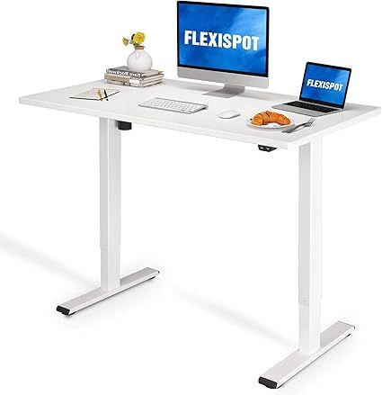 Flexispot Electric Standing Desk Adjustable Height Desk, 48 x 30 Inches Whole Piece Board Sit Sta... | Amazon (US)