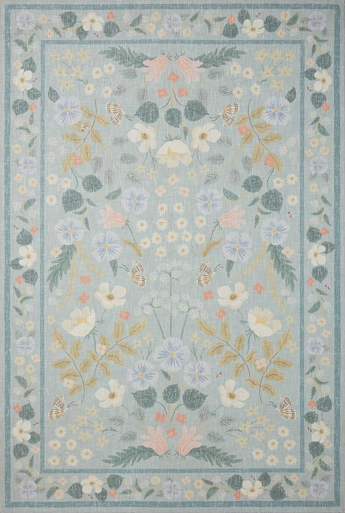 Loloi Rifle Paper Co Cotswolds Sky 5'-0" x 7'-6" Area Rug | Amazon (US)