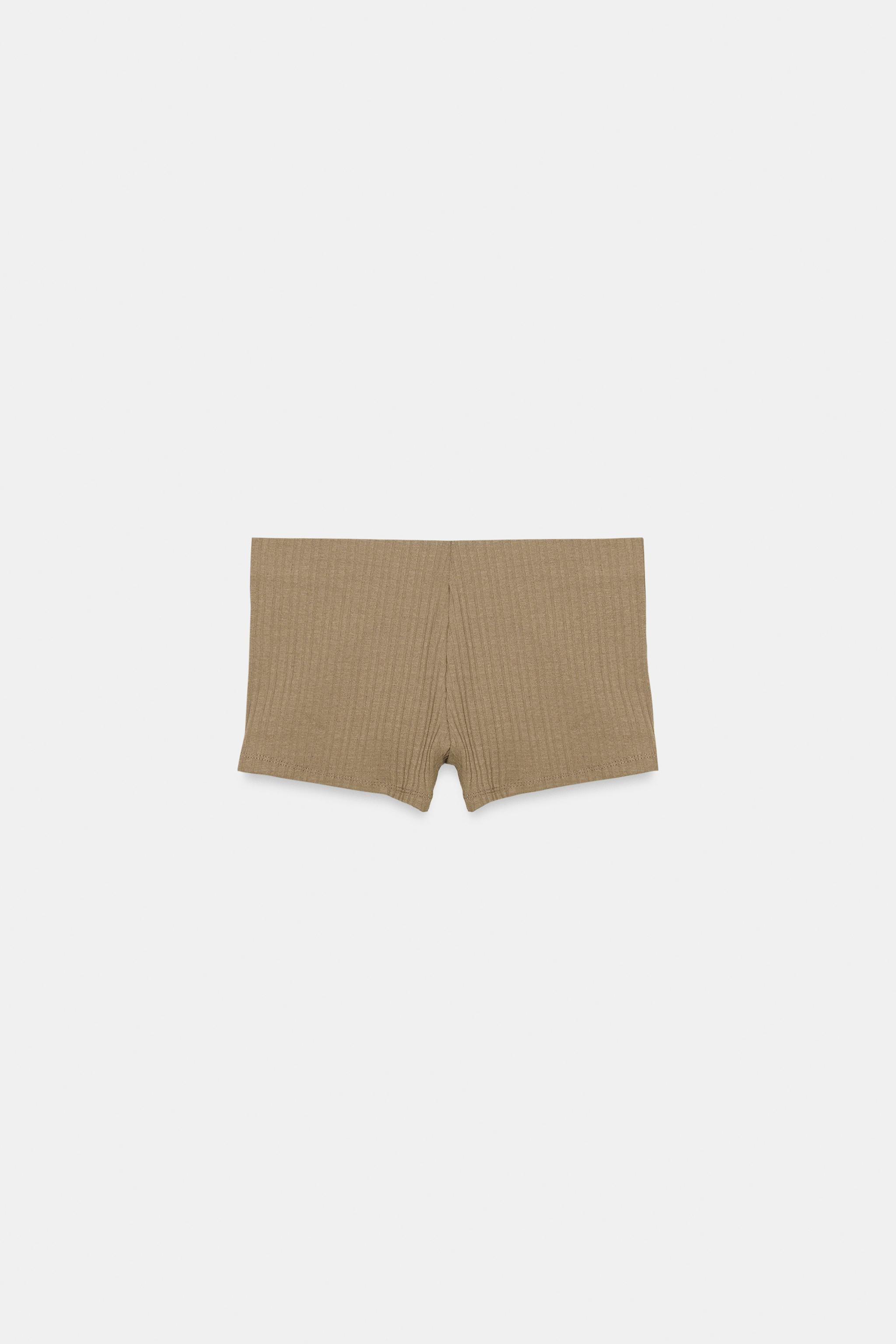 RIB KNIT BUTTON SHORTS | Zara US