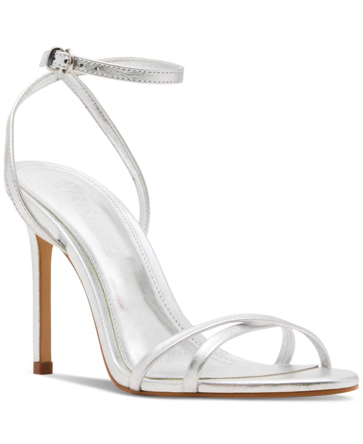 Steve Madden Women's Jypsey Strappy High-Heel Dress Sandals - Silver Metallic | Macy's