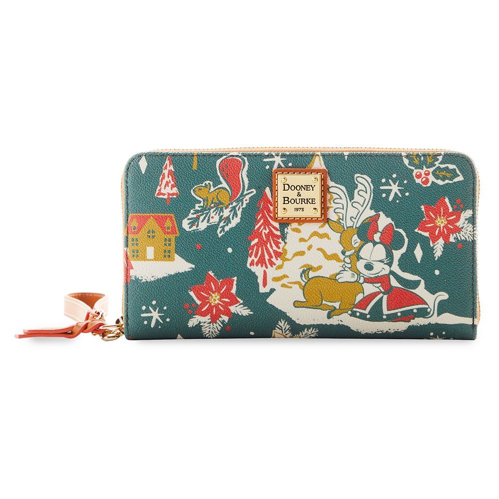 Mickey and Minnie Mouse Christmas Dooney & Bourke Wristlet Wallet | Disney Store