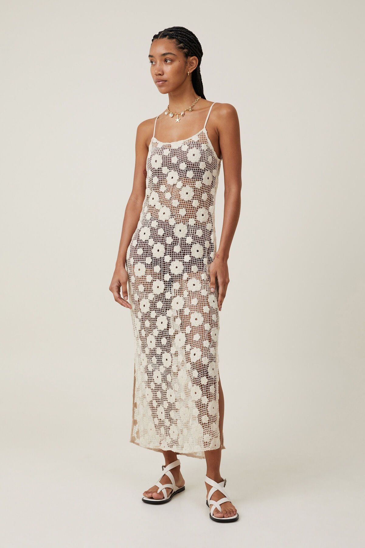 Flower Crochet Maxi Dress | Cotton On (US)