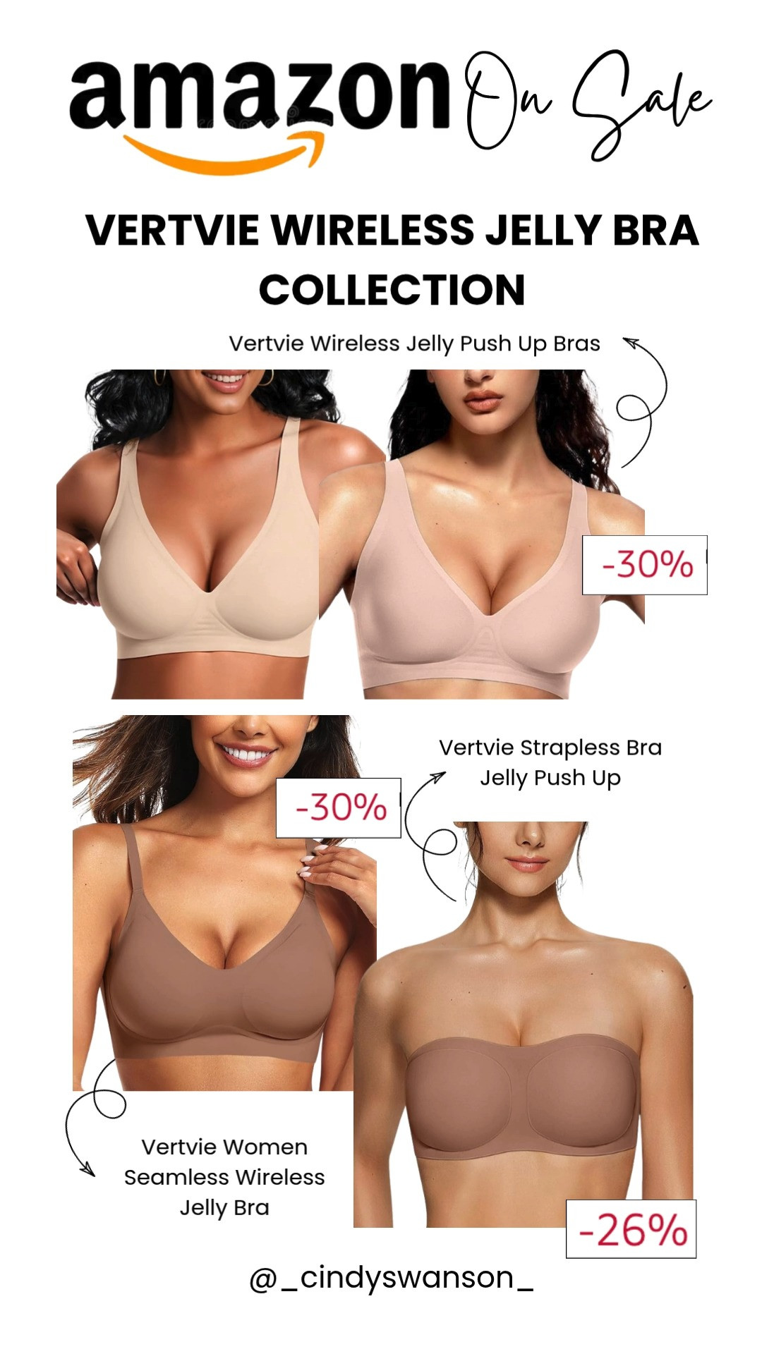 If you’re looking for a comfortable bra with great support, these Vertvie Jelly Bras are worth trying! They’re wireless, seamless, smooth under clothing, and available in everyday styles—including a strapless option. Even better, they’re on sale!

💡 LTK MADE EASY
❤️ Heart = Support my posts!
🔖 Save = Get sale & restock alerts
📋 Lists = Keep favorites organized
📲 Share = Send lists and products to a friend. Hello, Christmas List!
💬 Comment = Ask me anything about what I’m wearing.:-) 

 #LTKootd #LTKOver40 #LTKSaleAlert