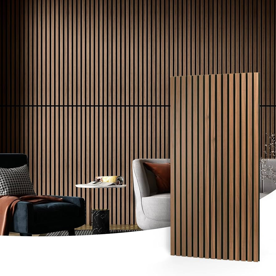 Art3d 2 Wood Slat Acoustic Panels for Wall and Ceiling - 3D Fluted Sound Absorbing Panel with Woo... | Amazon (US)