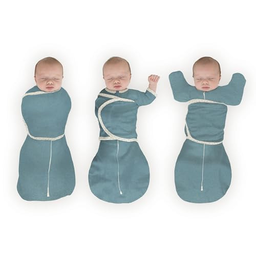 SwaddleDesigns 6-Way Omni Swaddle Sack, Arms Up Swaddle for Newborn, More Options to Calm Startle Reflex, Improves Sleep, 12-18 lbs, Heathered Teal | Amazon (US)