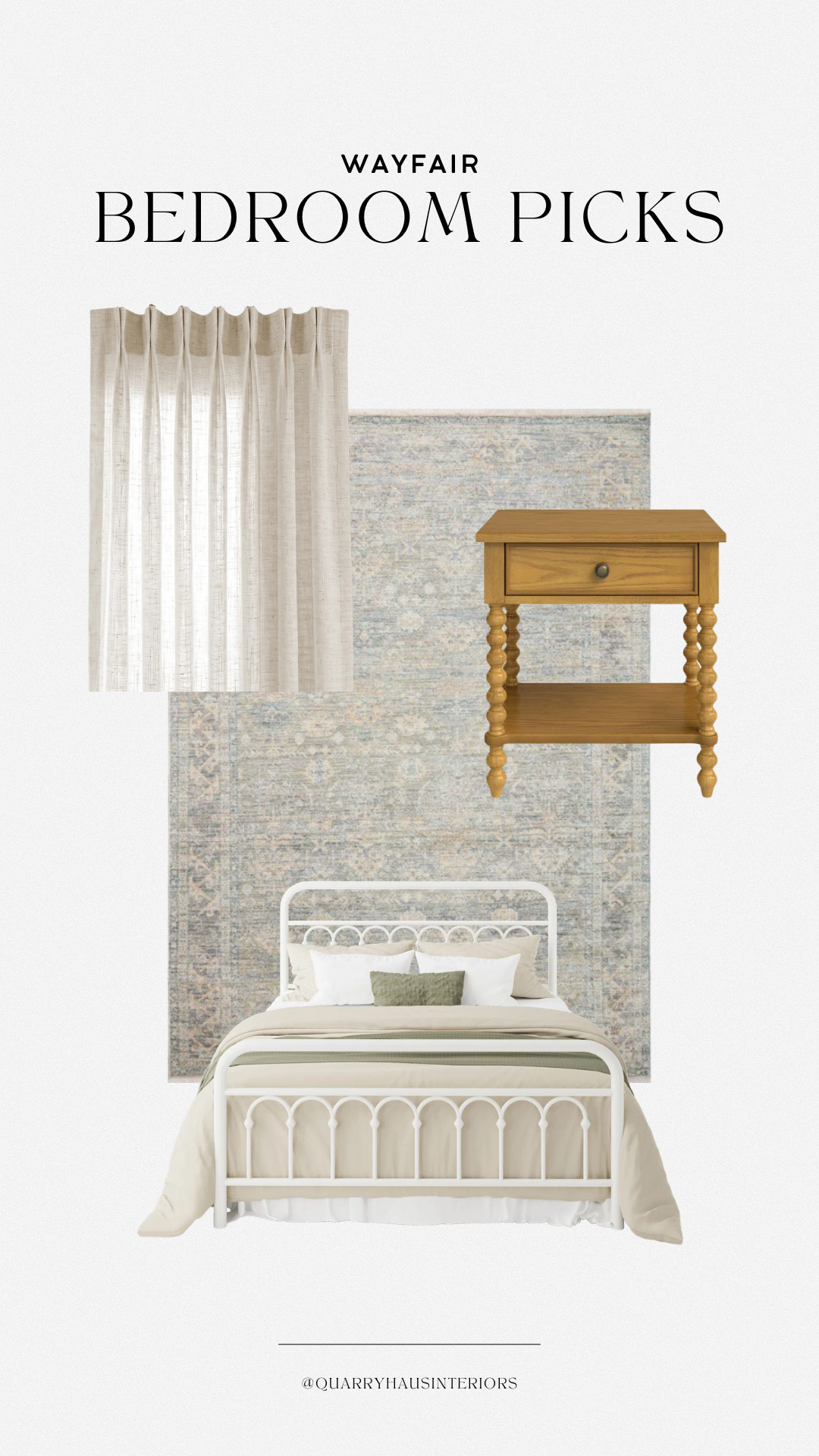 #AD I still cant believe the prices on these pieces from @Wayfair! So in love with ALL of them!

Bedroom Design decor furniture bed nightstand area rug curtains blue neutral 

#wayfair #wayfairpartner 

 #LTKHome