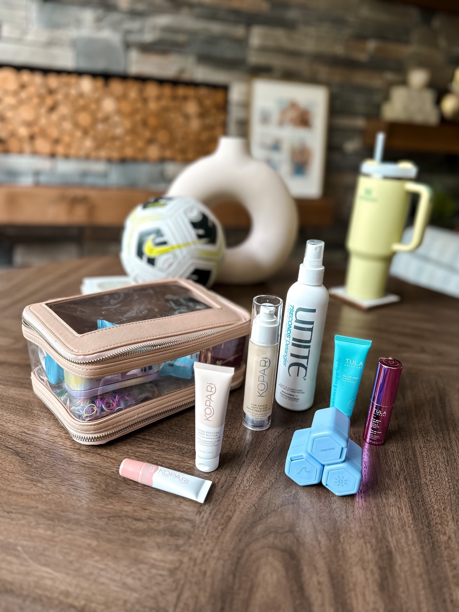 Toiletries bag for summer vacations and soccer mom weekends 
Detangler 

Tula code: HEYITSJENNA
Kopari sunscreen code: JENNAMADEMEDOIT