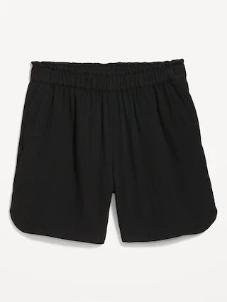 High-Waisted Crinkle Gauze Shorts -- 5-inch inseam | Old Navy (CA)