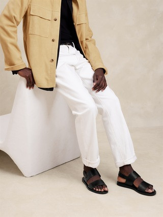 Italian Leather Double-Strap Sandal &amp;#124 Crosby Square | Banana Republic (US)