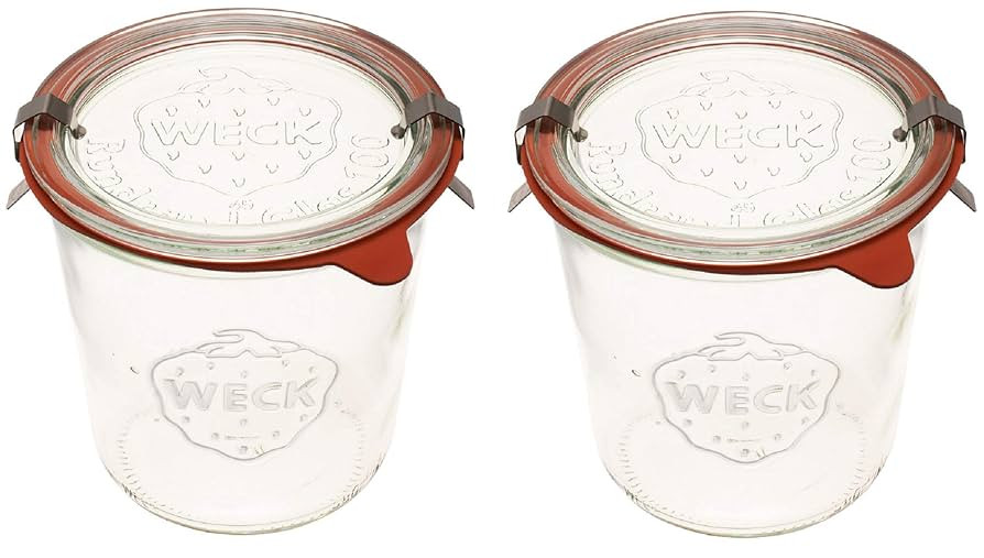 Weck Canning Jars 742 - Weck Mold Jars made of Transparent Glass - Eco-Friendly Canning Jar - Sto... | Amazon (US)
