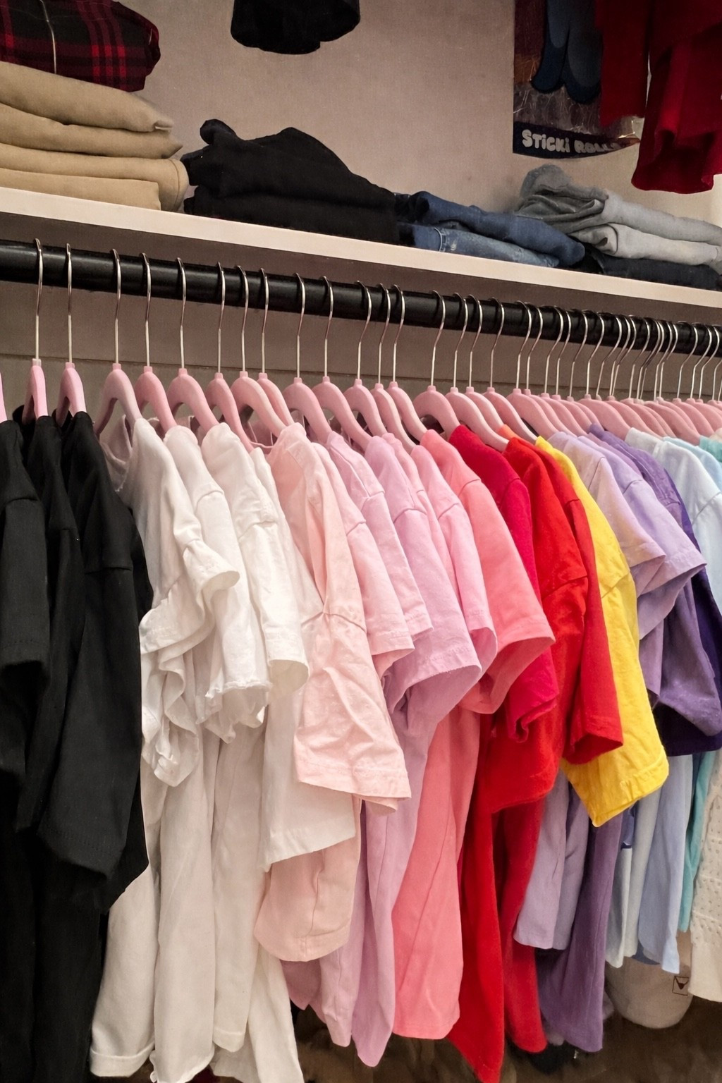 If your child’s clothes look awkward on small hangers but adult ones feel too big, try 14-inch hangers.

They’re the perfect in-between size for growing kids.

Game changer for closet organization.

kids closet, kids closet organization, kids closet storage, kids closet system, kids closet organizer, kids closet organize, kids clothing, little hangers, kids hangers

#LTKHome #LTKmomlife #LTKKids