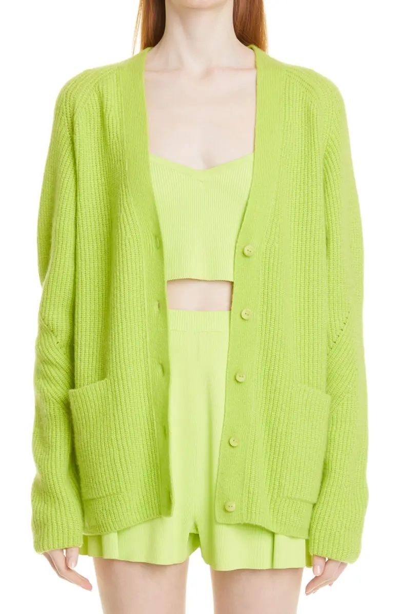 LAPOINTE Airy Oversize Rib Cashmere & Silk Cardigan | Nordstrom | Nordstrom