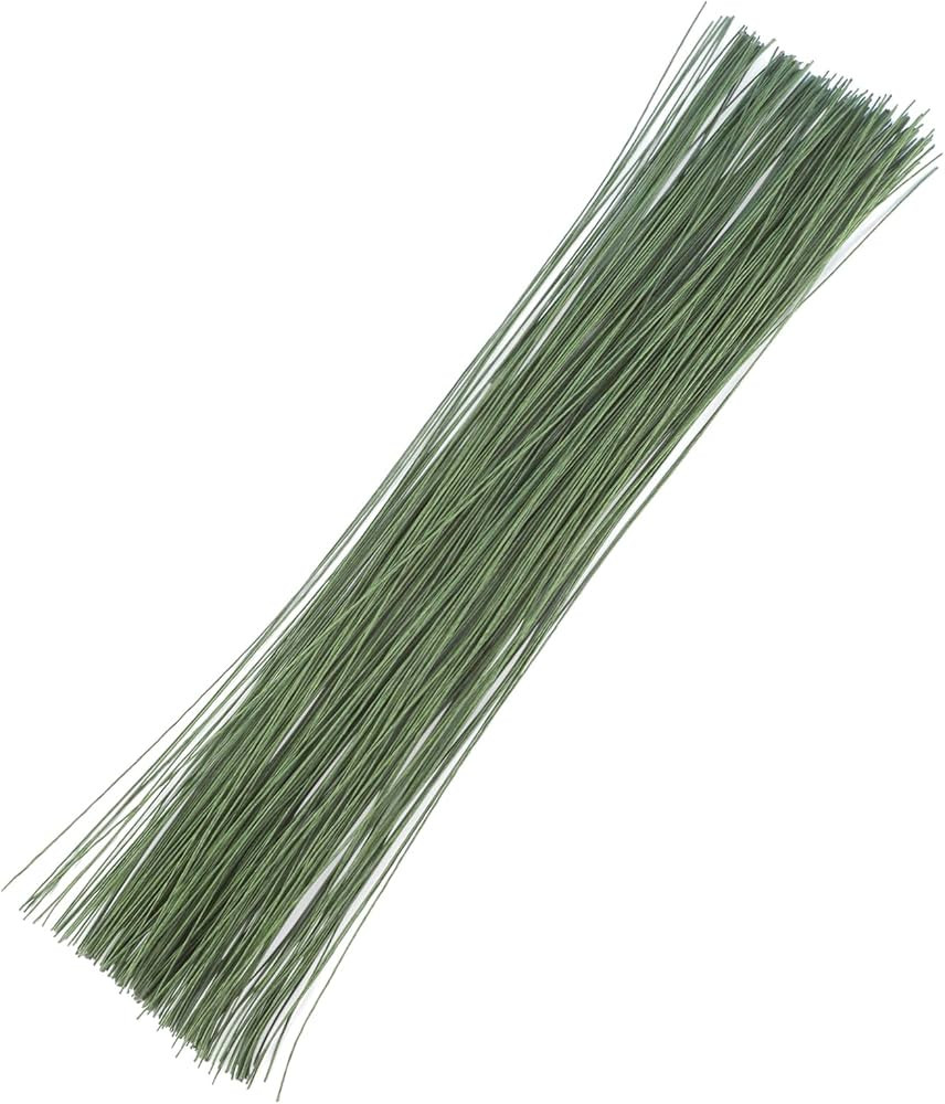 Prudiut 200 Pcs Floral Wire 26 Gauge Crafts Wire Florist Flower Wire Stems Green Floral Wire for ... | Amazon (US)