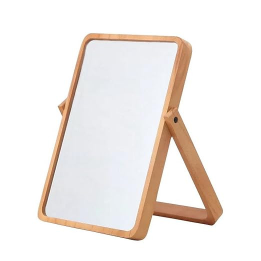 Restbuy Standing Mirror Cosmetic Mirror Table Mirror with Wood Frame and Stand Mirror for hanging... | Amazon (US)
