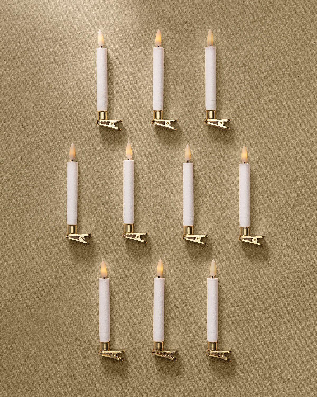 LED Candle Lights with Brass Clip (Set of 10) | McGee & Co. (US)