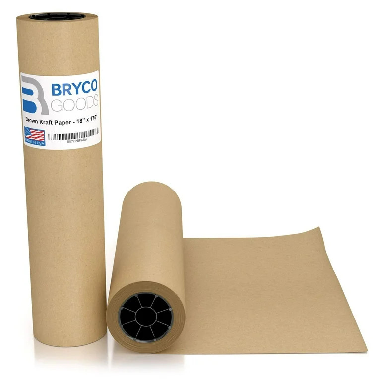 Brown Jumbo Kraft Paper Roll - 18" x 2100" (175') Made in The USA - Ideal for Packing, Moving, Gi... | Walmart (US)