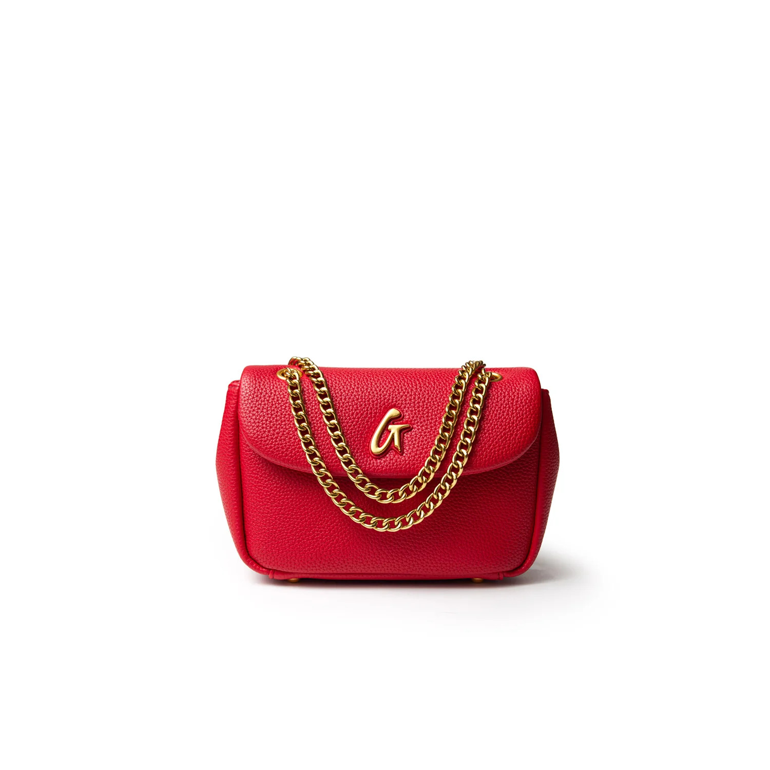MINI PEBBLE FLAP BAG - RED | Glam-Aholic Lifestyle
