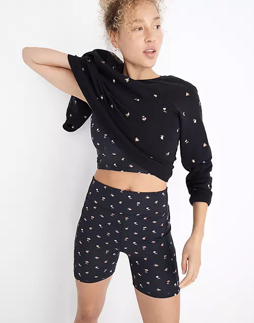MWL Form High-Rise 5" Pocket Biker Shorts in Spring Floral | Madewell