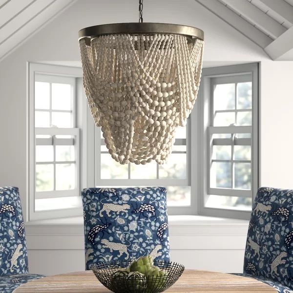 Hatfield 3 - Light Unique Tiered Chandelier with Beaded Accent | Wayfair North America