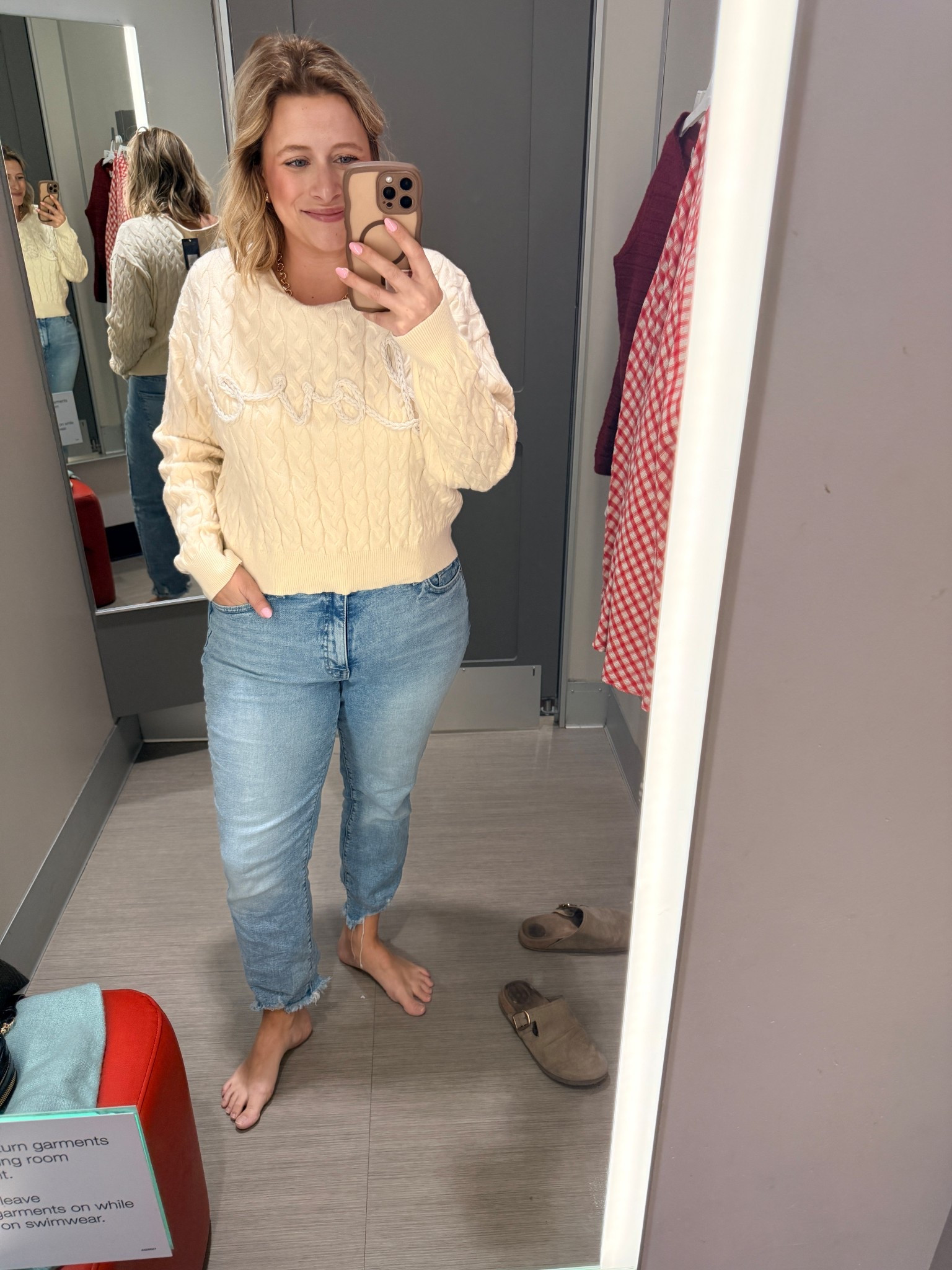 Soft cozy sweater from target! Affordable and subtle for all the valentines festivities 💗

#LTKFindsUnder50