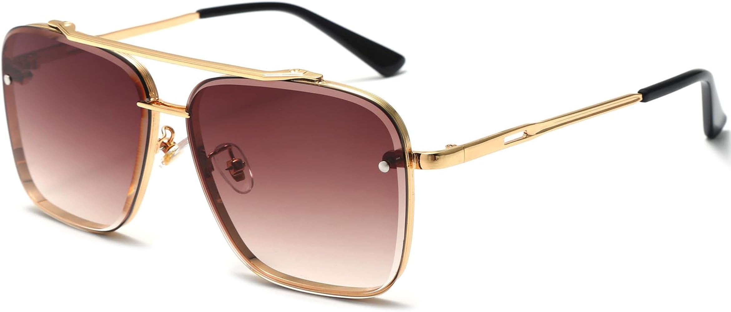 AIEYEZO Oversized Square Sunglasses for Men Women Fashion Metal Frame Square Aviator Gradient Sha... | Amazon (US)