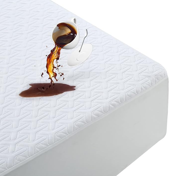 Premium 100% Waterproof Mattress Protector,4D Air Cooling 300GSM Queen Size Mattress Pad Cover,Br... | Amazon (US)