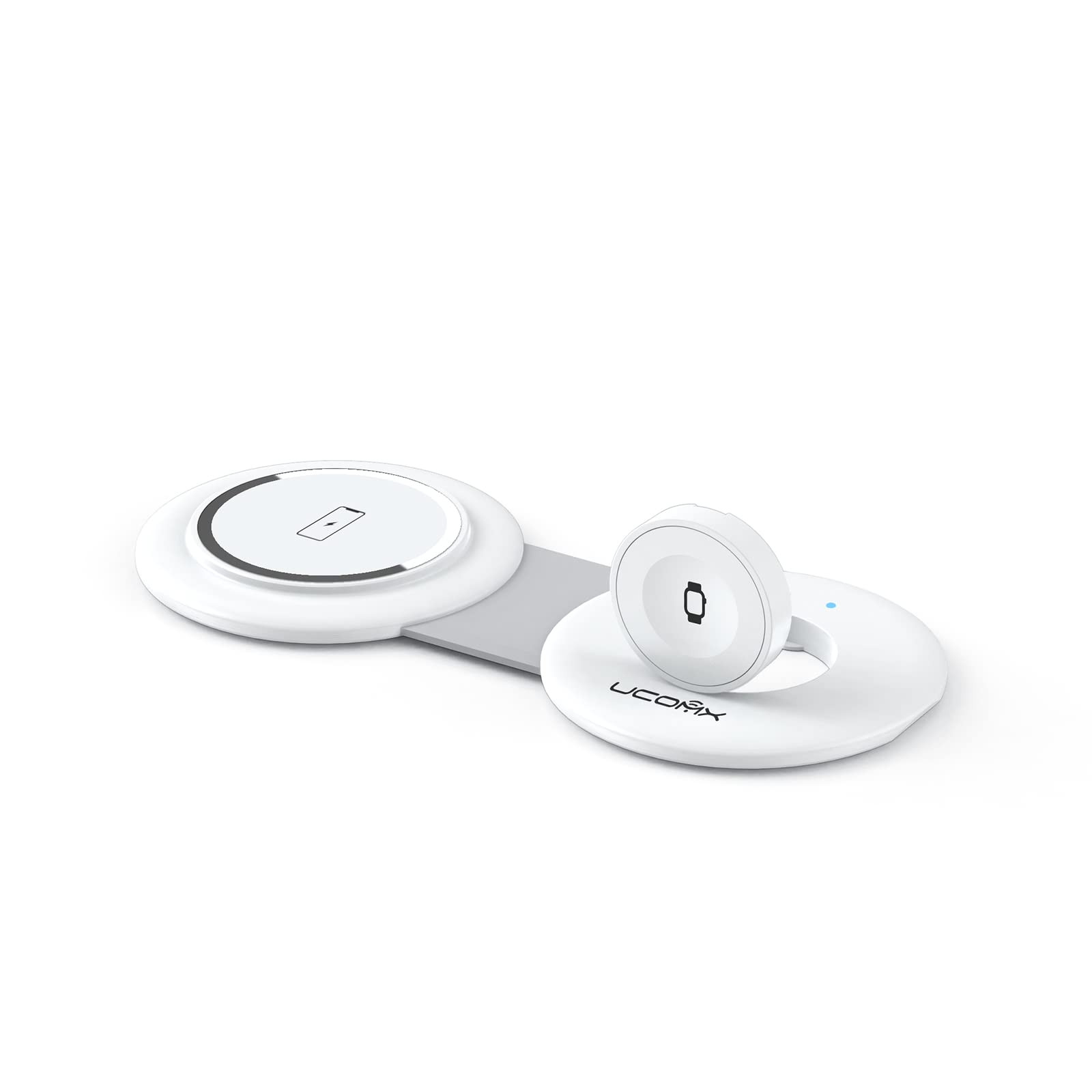 UCOMX Nano Mini Magnetic 2 in 1 Wireless Charger,Traveler Wireless Folding Charging Station,Compatible for iPhone 12/13/14/15/16 Pro Max,AirPods Pro,iWatch Ultra,Travel Charger for Multple Devices | Amazon (US)