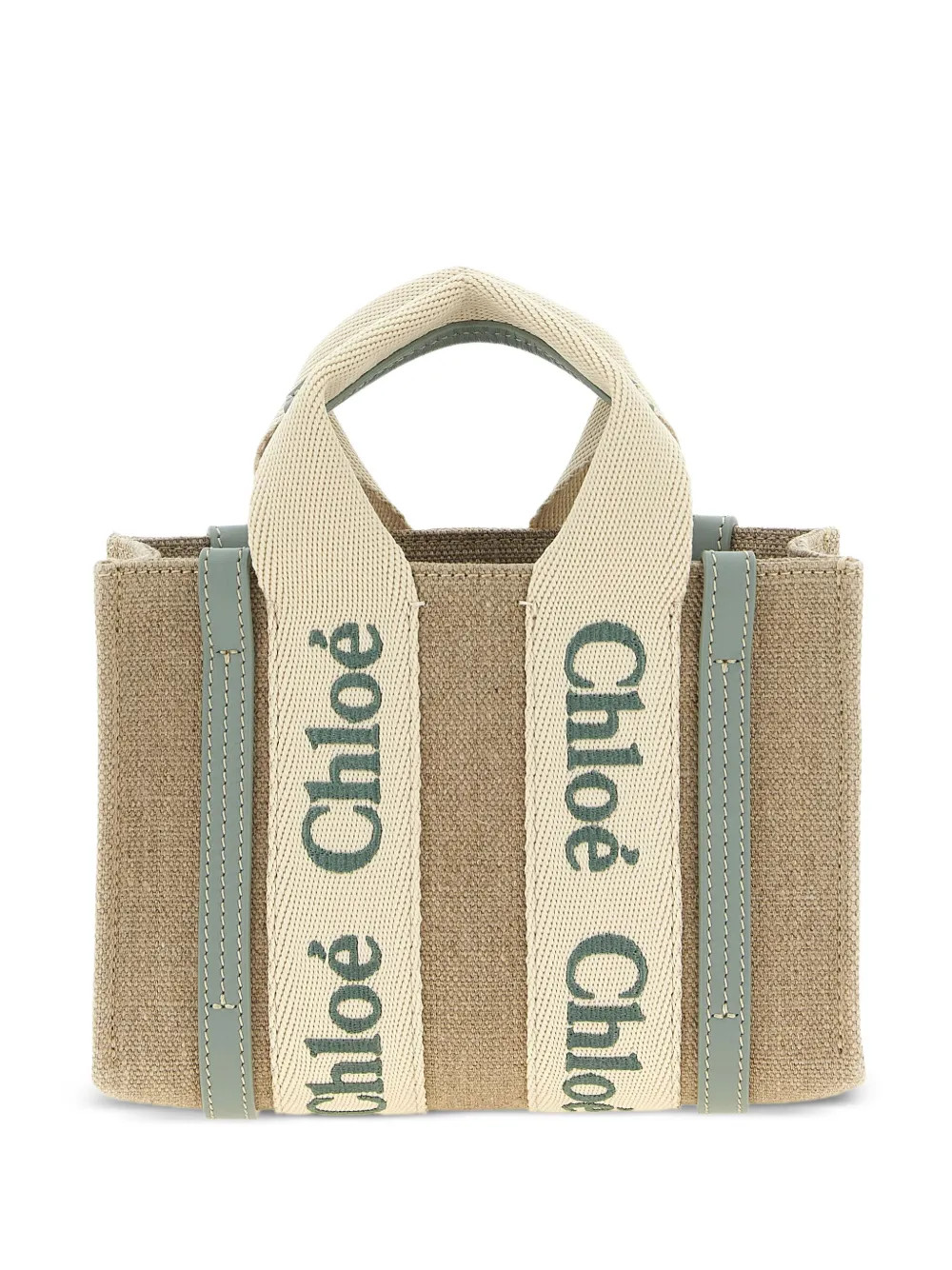 Chlo\u00e9 Woody logo-detail Canvas Mini Bag | Neutrals | FARFETCH IN | Farfetch Global