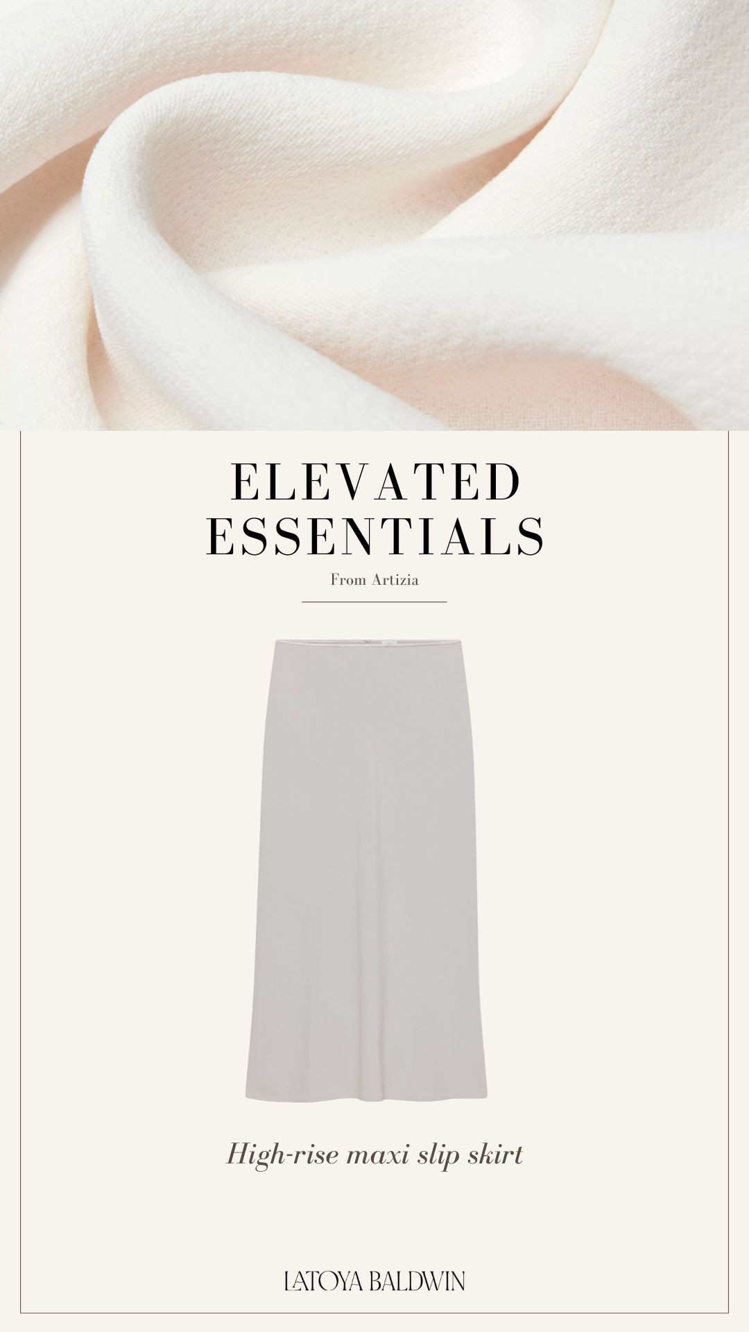 This maxi slip skirt sits high on the waist and drapes perfectly, the kind of elevated essential that works for meetings and everything after.
#highriseskirt #slipskirt #aritzia #falloutfit 

 

#LTKSeasonal #LTKWorkwear #LTKStyleTip