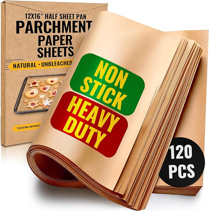 Parchment Paper Sheets for Baking, 12x16 In 120 Pcs by Baker's Signature | Precut Non-Stick & Unb... | Amazon (US)
