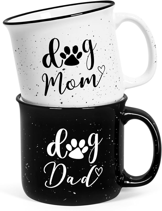 Cabtnca Dog Mom and Dad Mugs, Dog Mom Gifts, Dog Mom Gifts for Women, Dog Lovers Gifts for Women,... | Amazon (US)