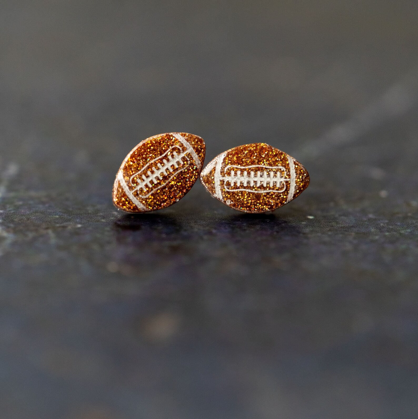 Little Football Stud Earrings: Hypoallergenic Stainless Steel | Etsy (US)