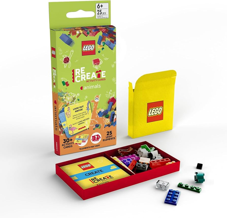 Lego Recreate Activity Cards – Animals | Creative Building Game with 30+ Activity Cards & 25 Le... | Amazon (US)