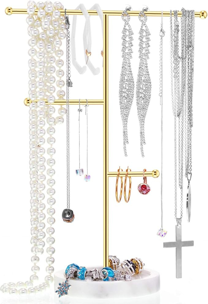 Earrings Holder Necklace Hanging Jewelry Organizer Stand Display Pendant Rack for Jewelry Hanging... | Amazon (US)