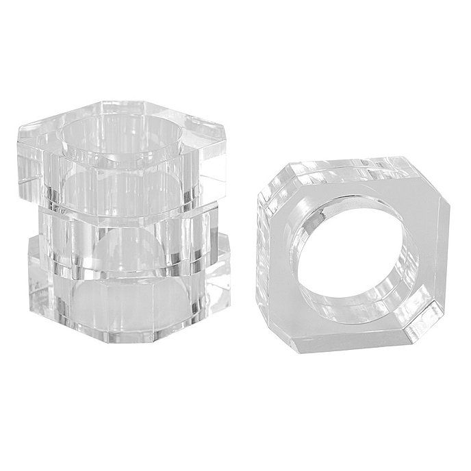 Acrylic Clear Napkin Rings Set of 4 | Ballard Designs, Inc.