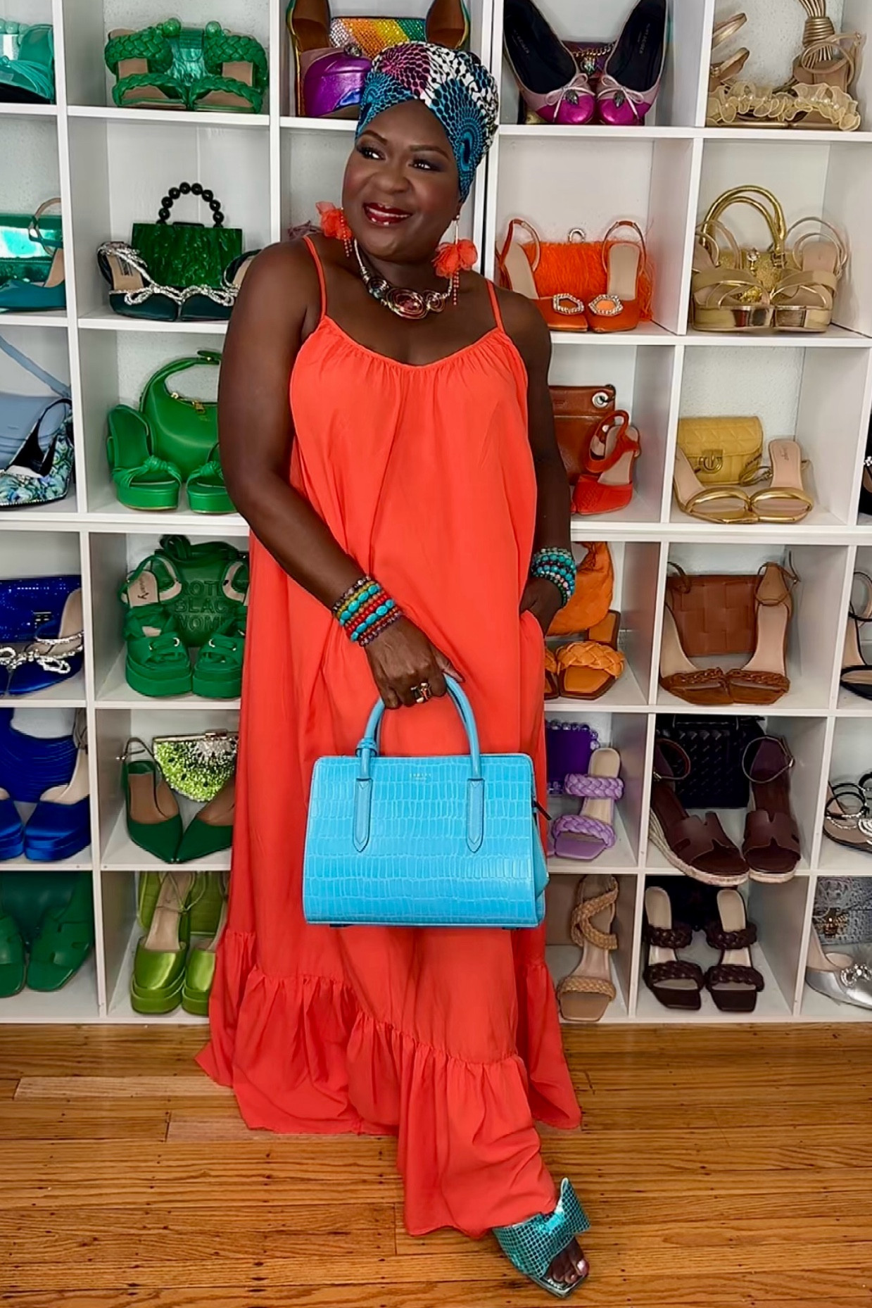 Summer Day Outfit. I am wearing a size small in the maxi dress and I am 5’3. The head wrap is sold out but I have linked similar options. 

#LTKOver40 #LTKStyleTip #LTKFindsUnder50