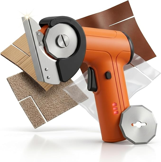 3/8" Heavy Duty Electric Cardboard Cutter for Thick Box Cutting, Unboxing & DIY, Safety Lock, Lig... | Amazon (US)