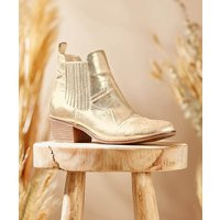 Women's Night Star Western Boots - Size 3 - Gold - by Joe Browns | Joe Browns