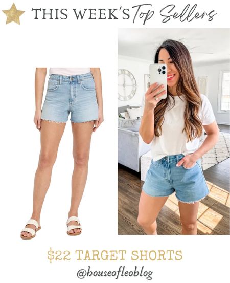 Target, denim shorts, cropped tee, white tee. Shorts size up (4). Tee small 

#LTKfindsunder50 #LTKover40