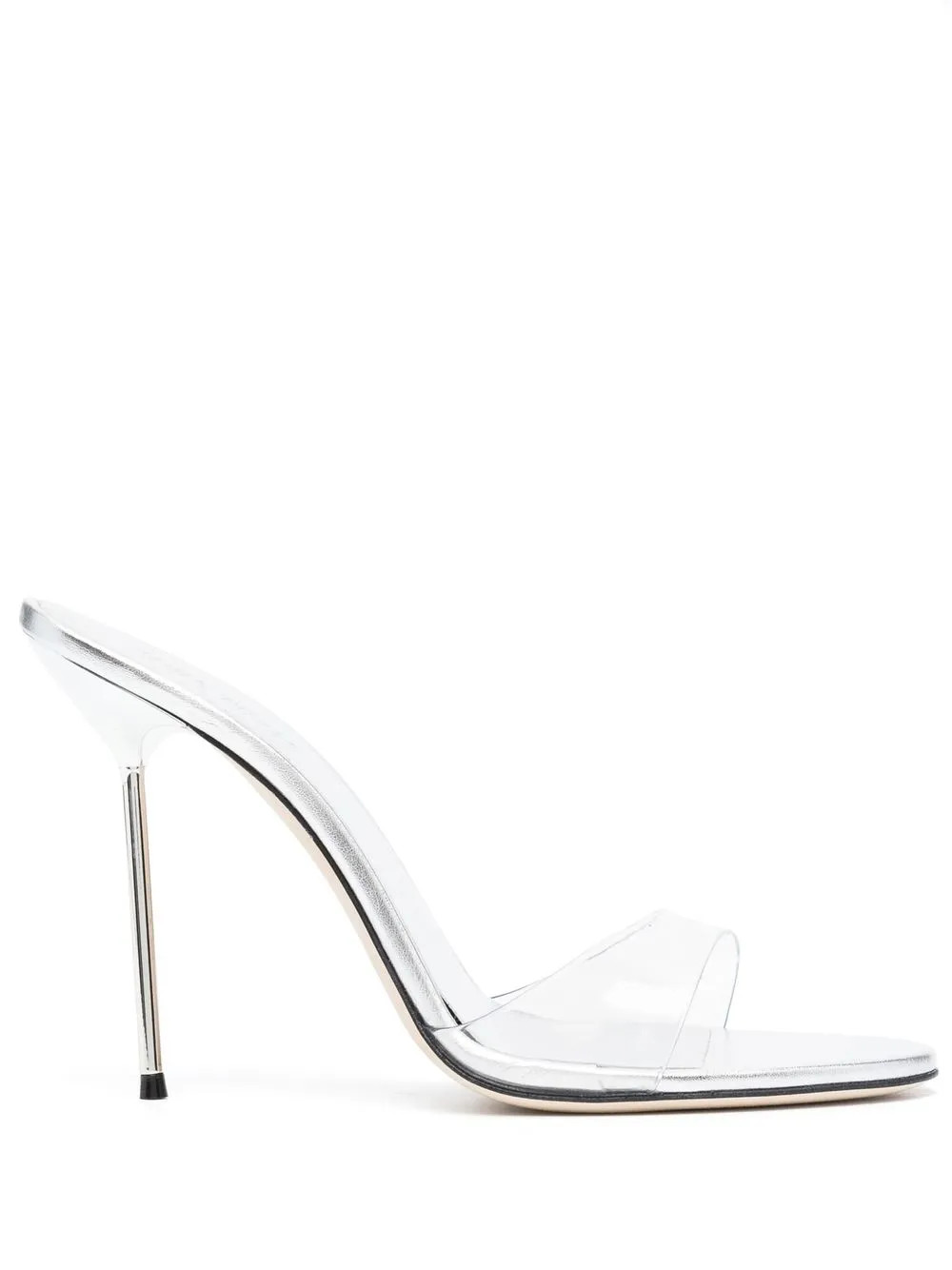 Paris Texas Lidia 120mm sheer-strap Mules | Grey | FARFETCH AU | Farfetch Global