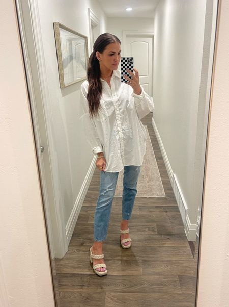 Outfit of the Day
-
White Button Down - Code: KristinRose15
Mom Jeans 
Dolce Vita Ashby Heels
Electric Picks Jewelry - Code: WildOne20

#LTKstyletip #LTKshoecrush