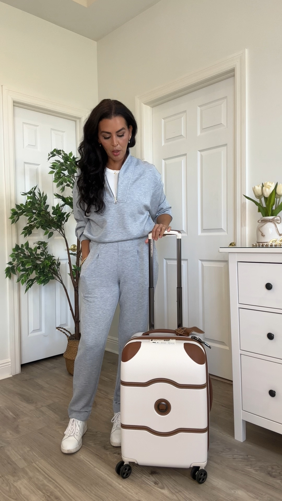 ✈️all details here: size S in top and joggers! Shoes run small, size up! Luggage and weekender on sale! 

#LTKSeasonal #LTKSaleAlert #LTKTravel