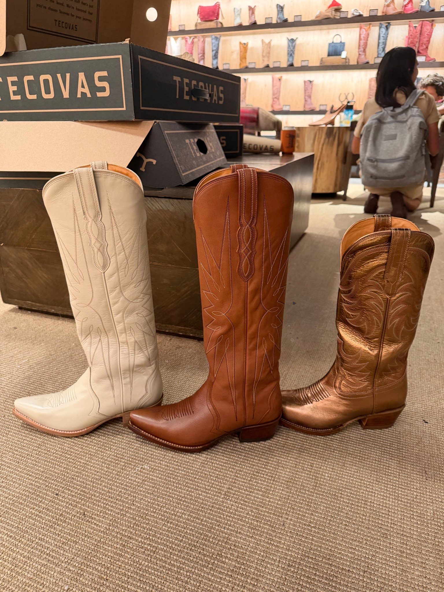 Size down!  An 8-8.5 and did 7.5 in the Loretta Tecovas! Black Friday deal: CODE: EARLYBF FOR 20% OFF. I’ve been eyeing them for a while because they’re handmade in Texas and known for their comfort. 

#LTKCyberWeek #LTKGiftGuide