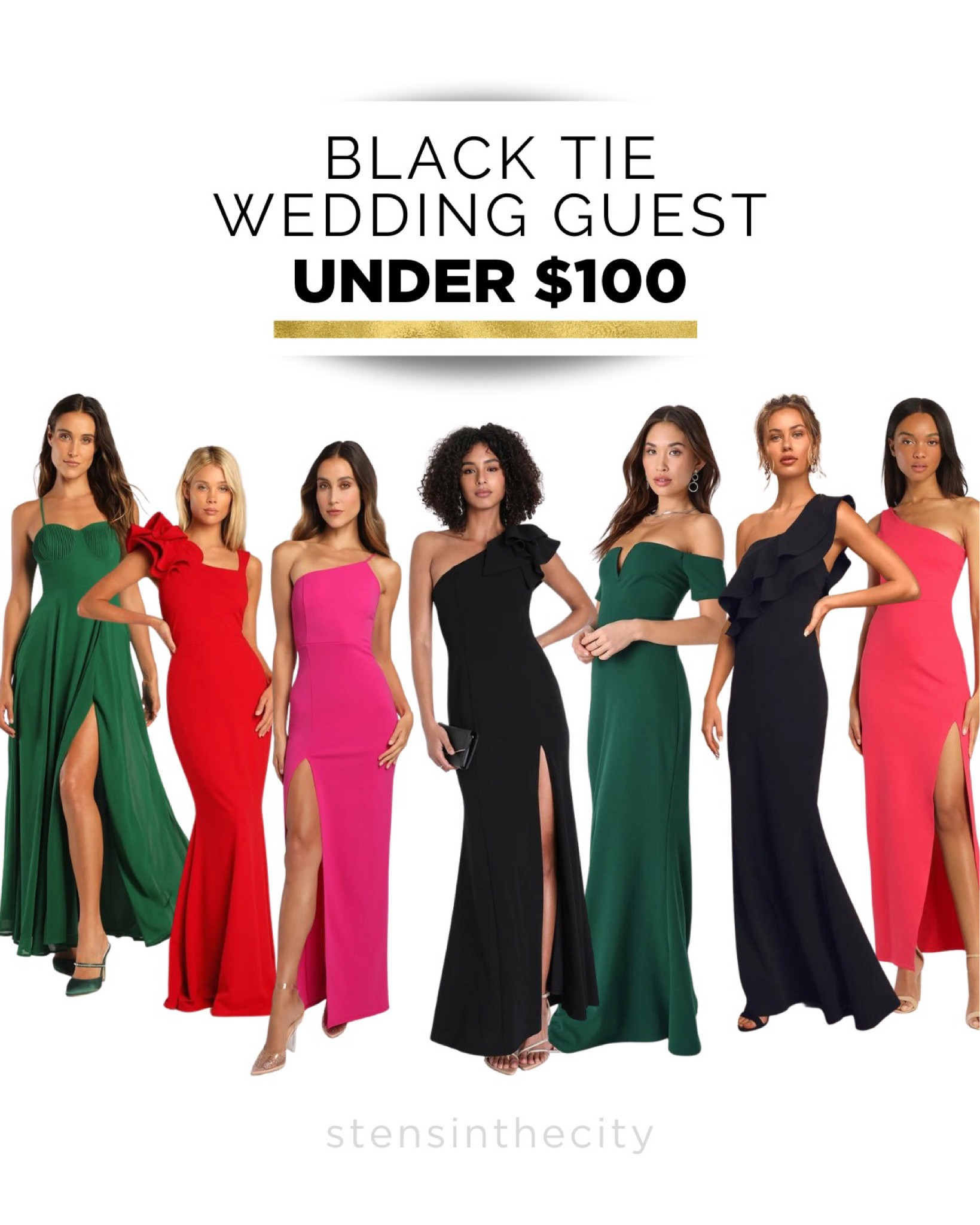 black tie wedding guest dresses under $100 | Formal Wedding Guest Dresses You can customize length to your desired length and sleeve length Black Metallic Black Tie Wedding
